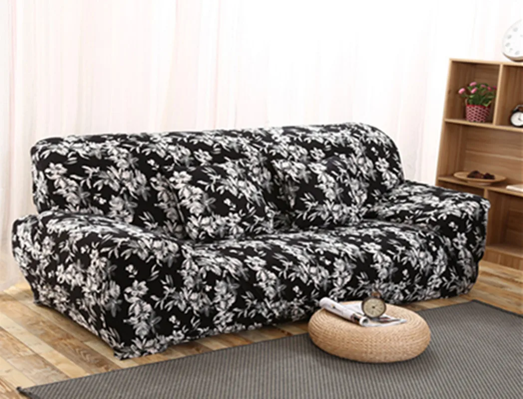 

Modern Flower Sofa Slipcovers Tight Wrap All-inclusive Slip-resistant Elastic Cubre Sofa Towel Corner Sofa Cover Couch Cover