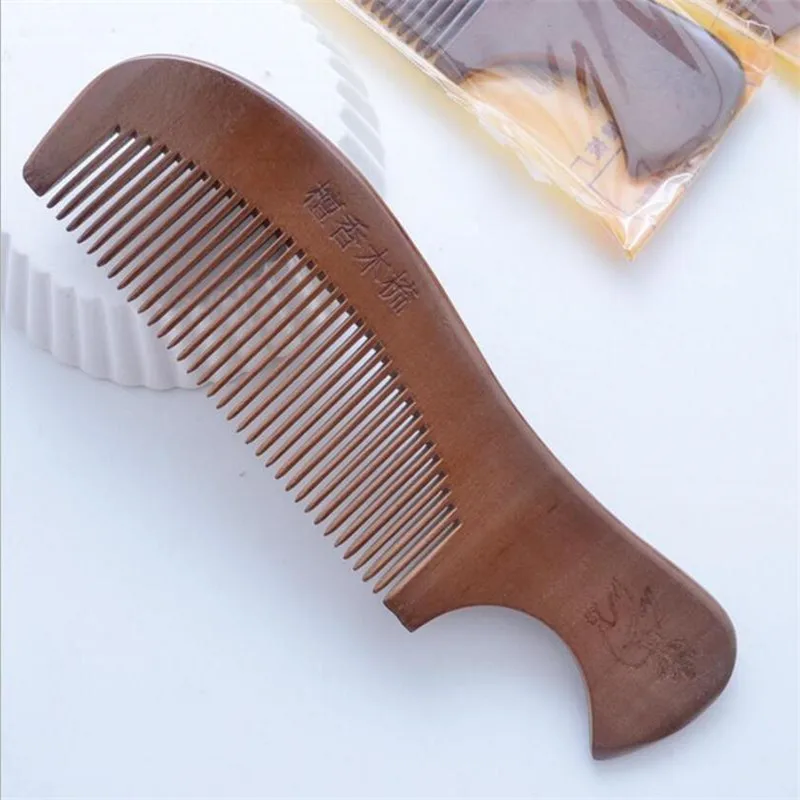 

2pcs Natural Sandalwood Combs cepillo de pelo hairbrush Wide Tooth No-static Massage Hair Brush Health Wooden Comb massager