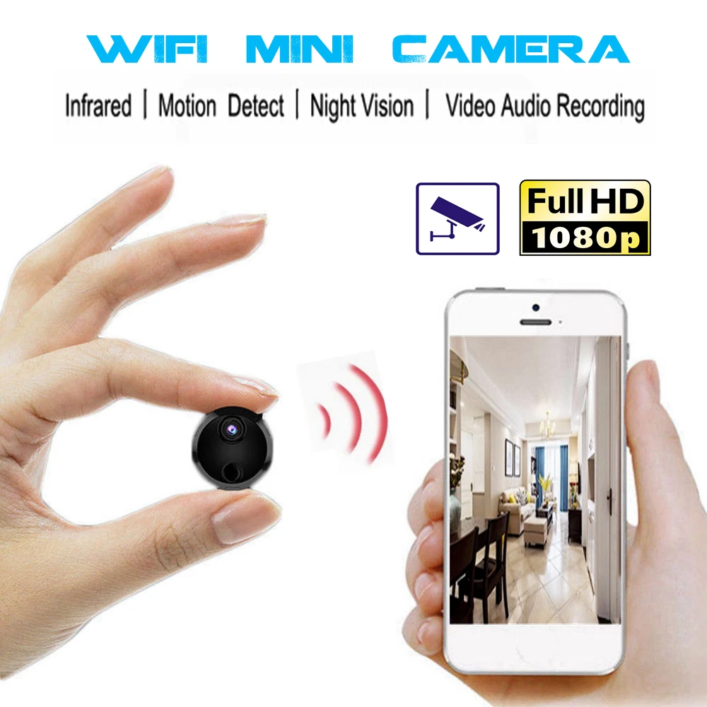 1080P HD WiFi мини-камера инфракрасного ИК ночного видения микро видеокамера CCTV видео аудио рекордер безопасности удаленного монитора тела Cam DV