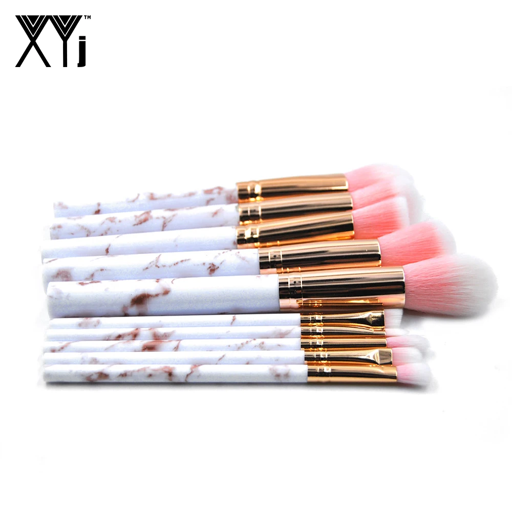 Набор кистей для макияжа с мраморным узором 10 шт. кисти румян и теней подводка