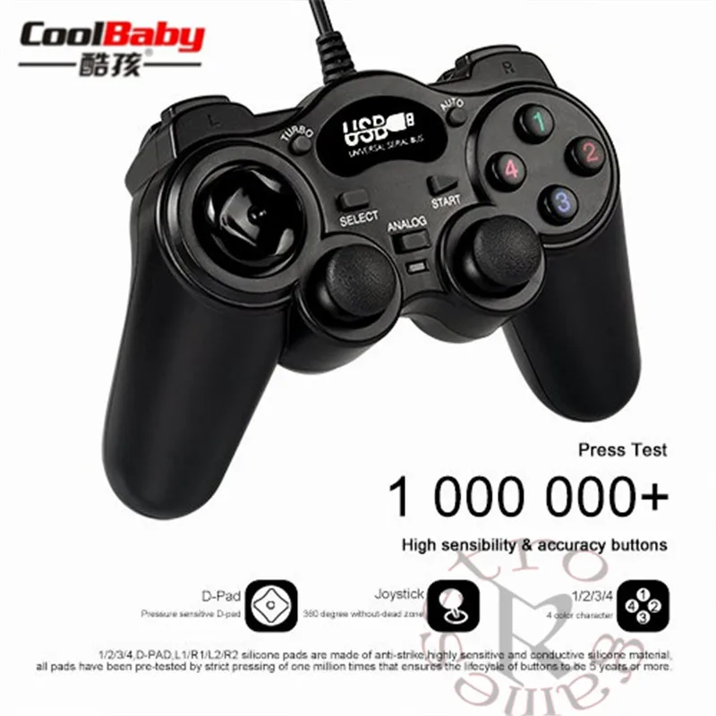 Проводной геймпад джойстик usb 2 0 Shock Джойстики игровой контроллер для ПК ноутбука