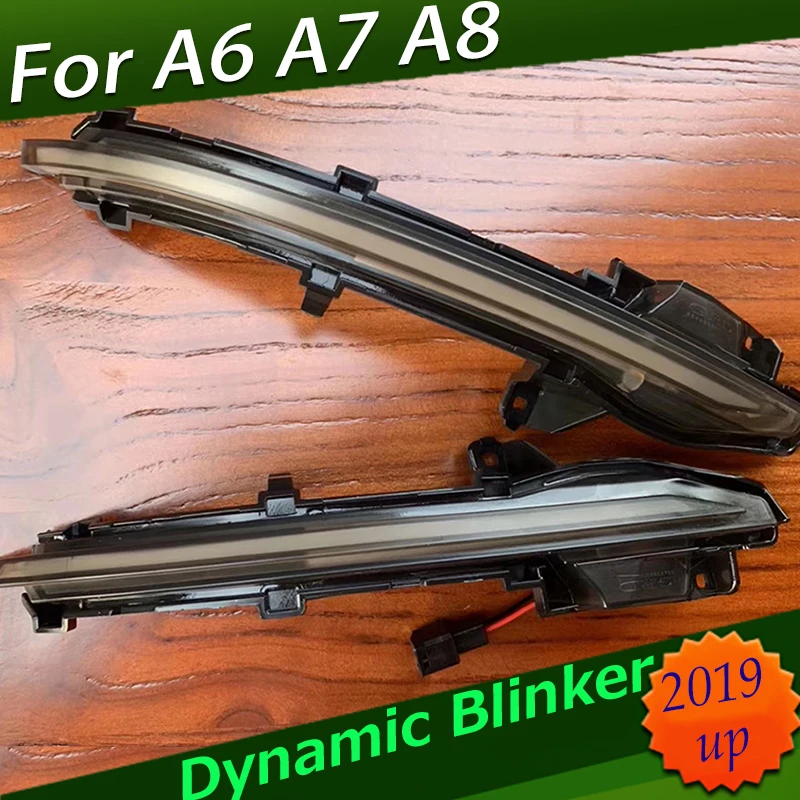 

For Audi New A6L C8 A7 A8 Turning Signal Lamp Dynamic Side Mirror Blinker LED 2018 2019 A6L C8 A7 A8 Signal Lamp