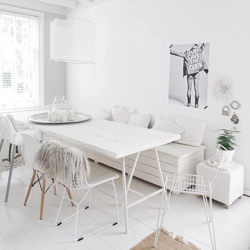 INS Скандинавская лампа декоративная прикроватная для спальни металлическая