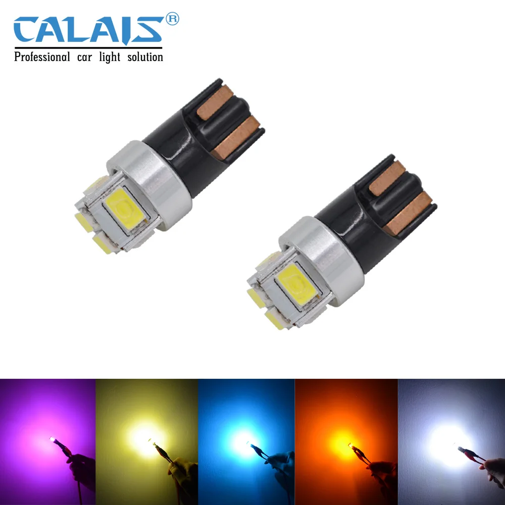 Автомобильная светодиодная лампа T10 W5W 6 SMD для автоматического зазора купольная