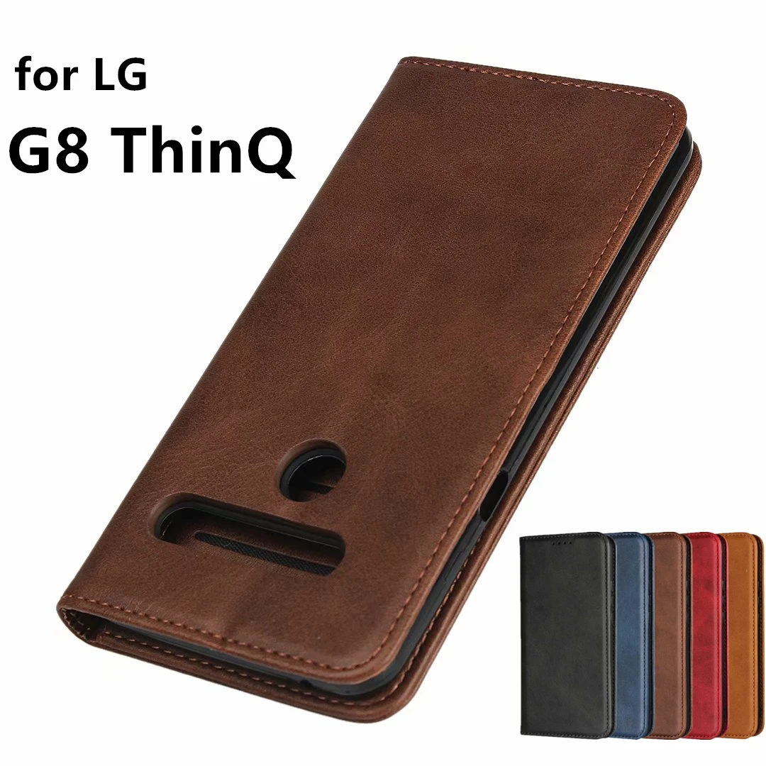 

Leather case For LG G8 ThinQ 6.1-inches Flip case card holder Holster Magnetic attraction Cover Case Wallet Case