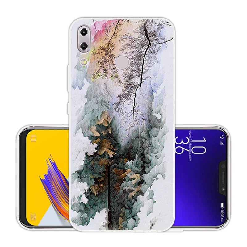 for Asus Zenfone 5z ZS620KL Clear TPU Phone Fitted Star Case 6.2&quot 5 ZE620KL Ultra Thin Silicone Shell |