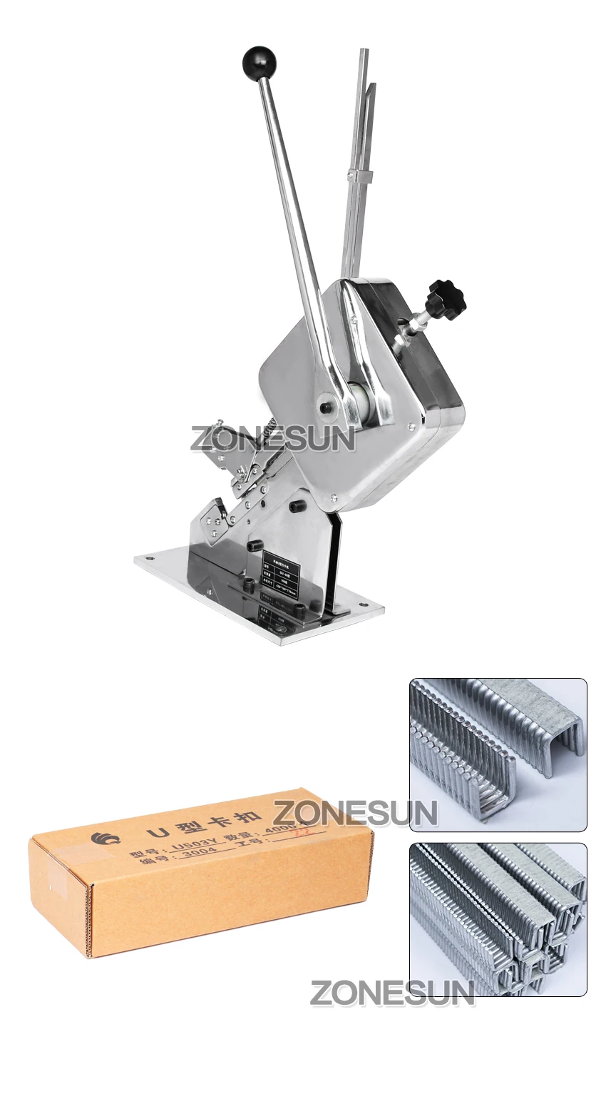 ZONESUN клипперная машина ручной u-образный клиппер для сосисок Производитель Супермаркет затягивающая машина без утечки воздуха и воды