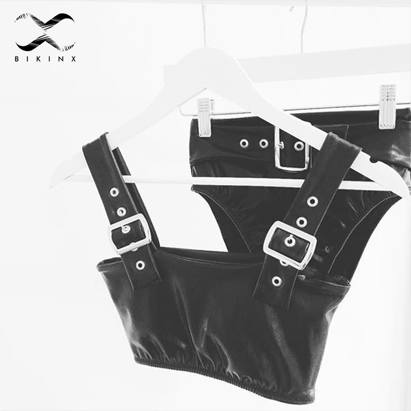Bikinx блесток черный купальный костюм женский сексуальный пуш ап купальник 2018