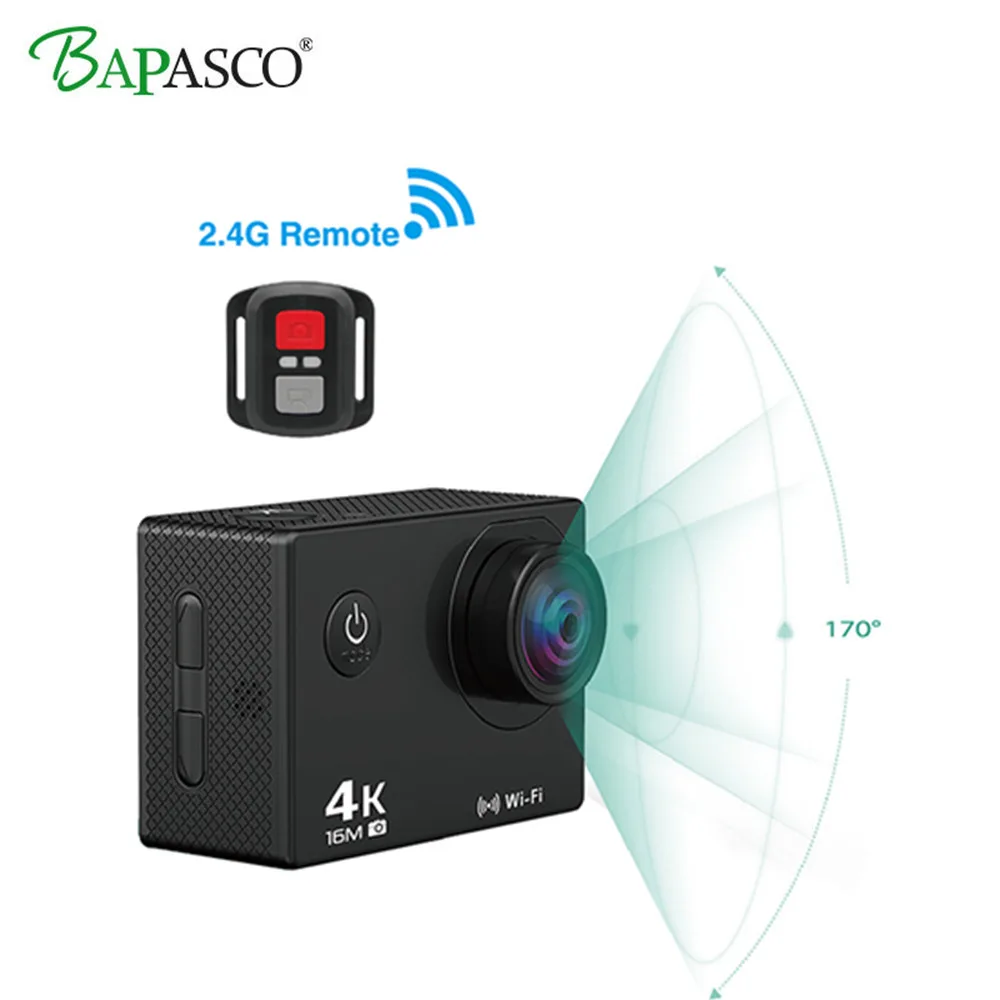 BAPASCO AT 30R Экшн камера Ultra HD 4 K/30fps WiFi 2 0 &quot170D подводный водонепроницаемый шлем видео