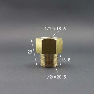 Латунный штуцер для труб с внутренней резьбой BSP 1/2 дюйма наружная резьба длина