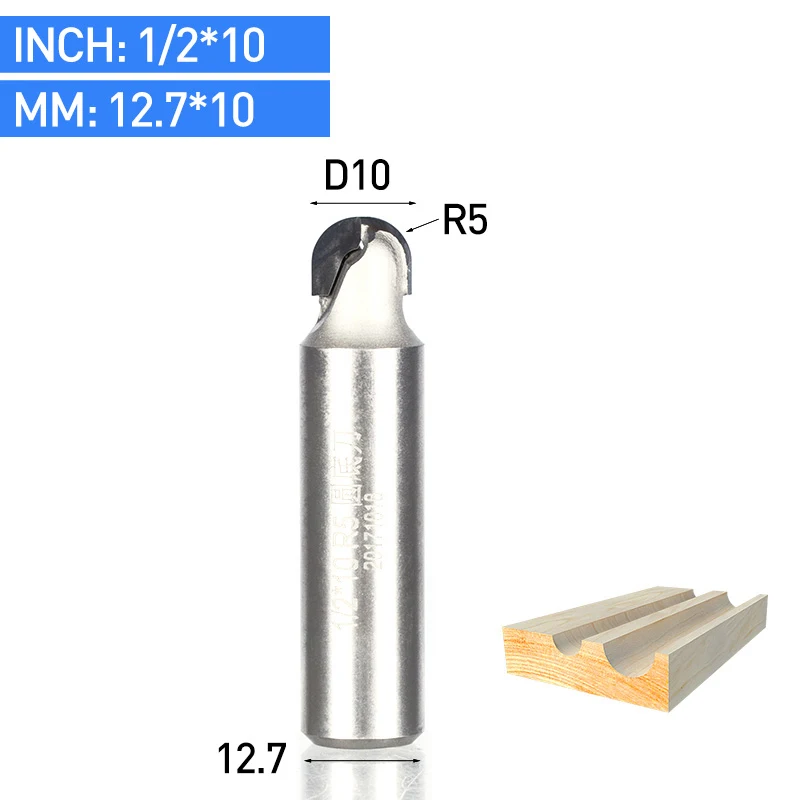 Y01805 Tideway 1 шт. алмазный круглый бокс маршрутизатор бит PCD CVD покрытие фрезы с головкой резак инструменты для дерева 1/2 хвостовик круглый нос Биты - Длина режущей кромки: Y01805