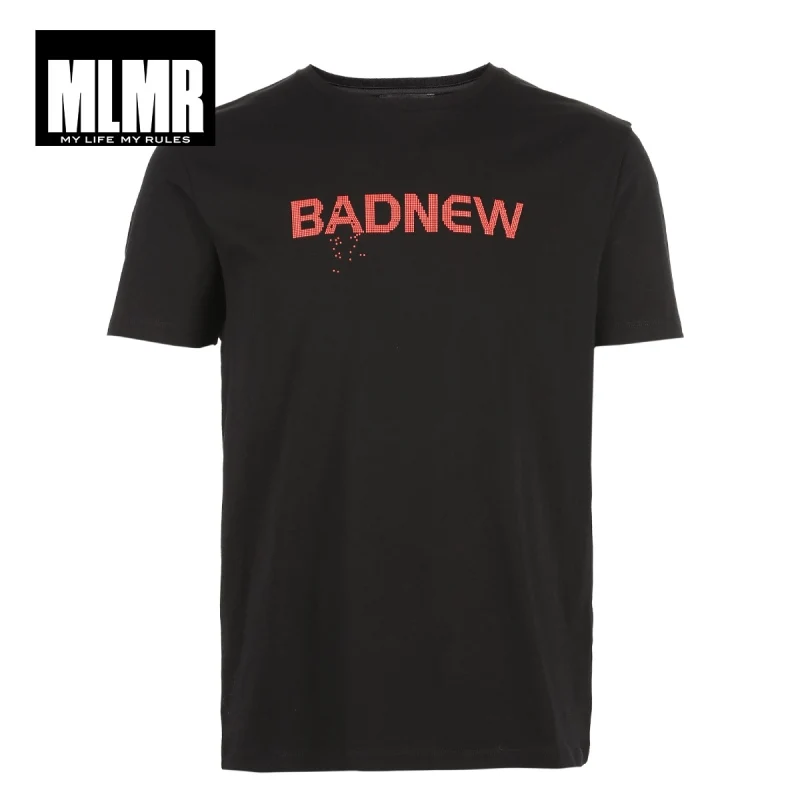 Мужская разноцветная футболка MLMR пуловер с круглым вырезом и принтом зубной