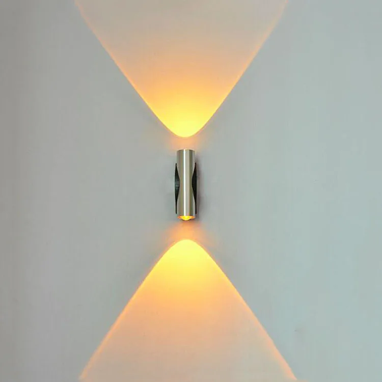 Yellow light Современный светодиодный настенный светильник 2 Вт 6 Вт, настенный светильник, бра для спальни, коридора, лампа для чтения, AC85-265V, настенный декоративный светильник для помещений - Цвет абажура: Yellow light