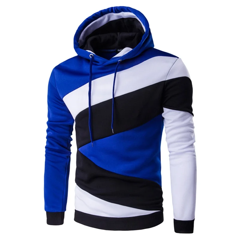 Новый Мода 2017 г. Толстовки Для мужчин хип-хоп Марка Толстовка Цвет шить толстовка