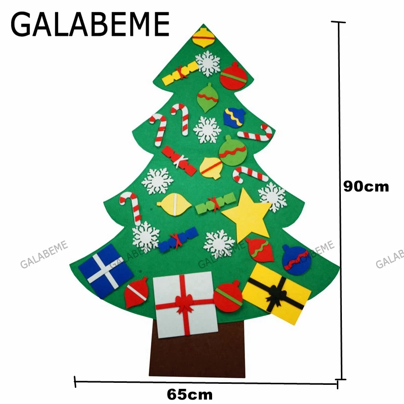 Galabeme 1 компл. DIY чувствовал Рождественская елка с украшениями Новый год дверь