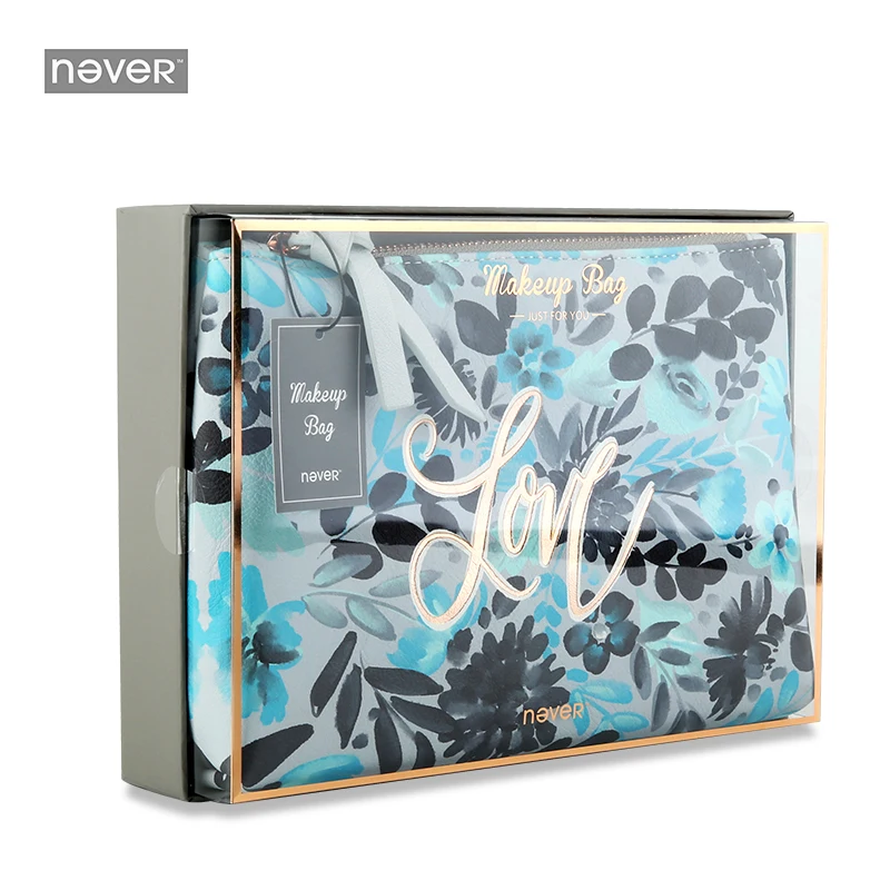 Never Colorful ocean series Большая вместительная сумка-карандаш косметичка для макияжа