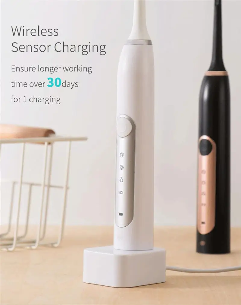 YOUPIN Mr. Handx электрическая зубная щетка Smart 4 Режим чистки беспроводной датчик зарядки IPX7 Водонепроницаемая электрическая зубная щетка