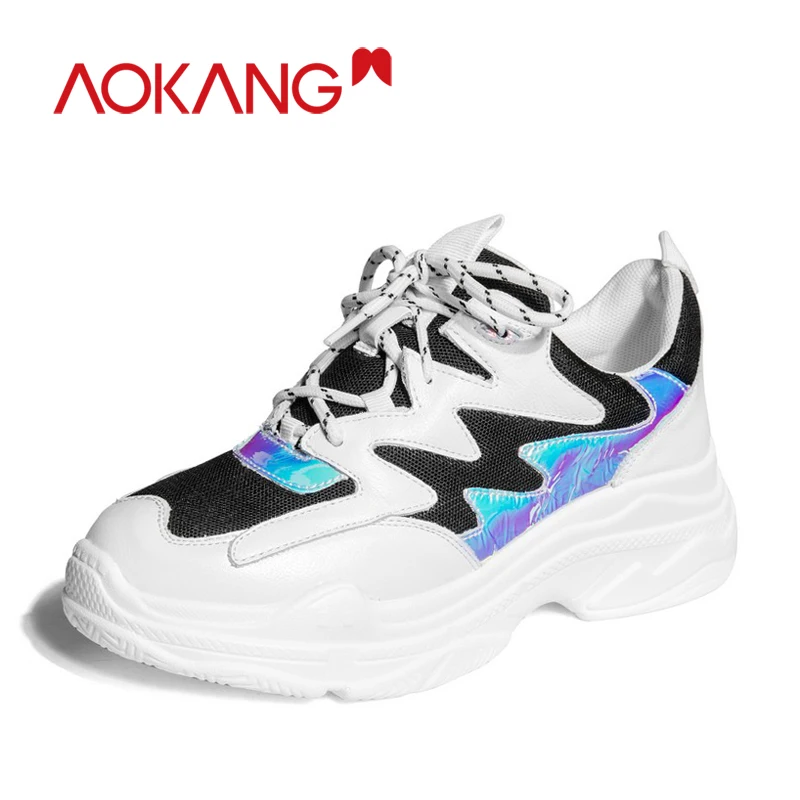 Женские кроссовки на толстой платформе AOKANG Kanglong повседневная обувь разных