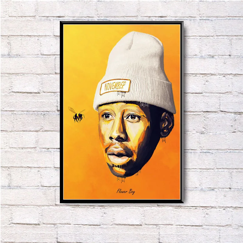 S868 Обложка альбома Tyler The Creator для мальчиков с цветочным узором в стиле «хип-хоп», реперские кепки Wall Art Картина принт на Шелковый Холст постер для декорации дома - Цвет: Picture 7