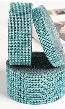 light blue 10 метров 8 строк Алмазная Mesh Обёрточная бумага roll Украшенные стразами Ленты Вену Украшение стола партия DIY сувениры - Цвет: light blue