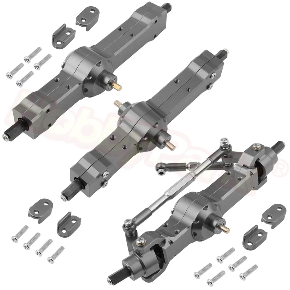 3pcs Aluminum Metal Bridge Axle Gear Box Set Assembled For WPL B-16 B16 B36 Ural 1/16 RC Car Military Truck Crawler Spare Parts | Игрушки и