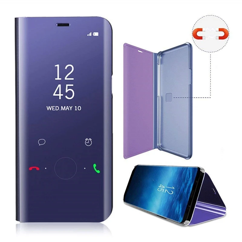Роскошное умное зеркало флип чехол для спортивной камеры Xiao mi Red mi 7 4X5 плюс 6A S2 Go Galaxy Note 7 3 4X5 5A 6 Pro mi 9 A1 A2 6 8 SE Lite F1 Funda
