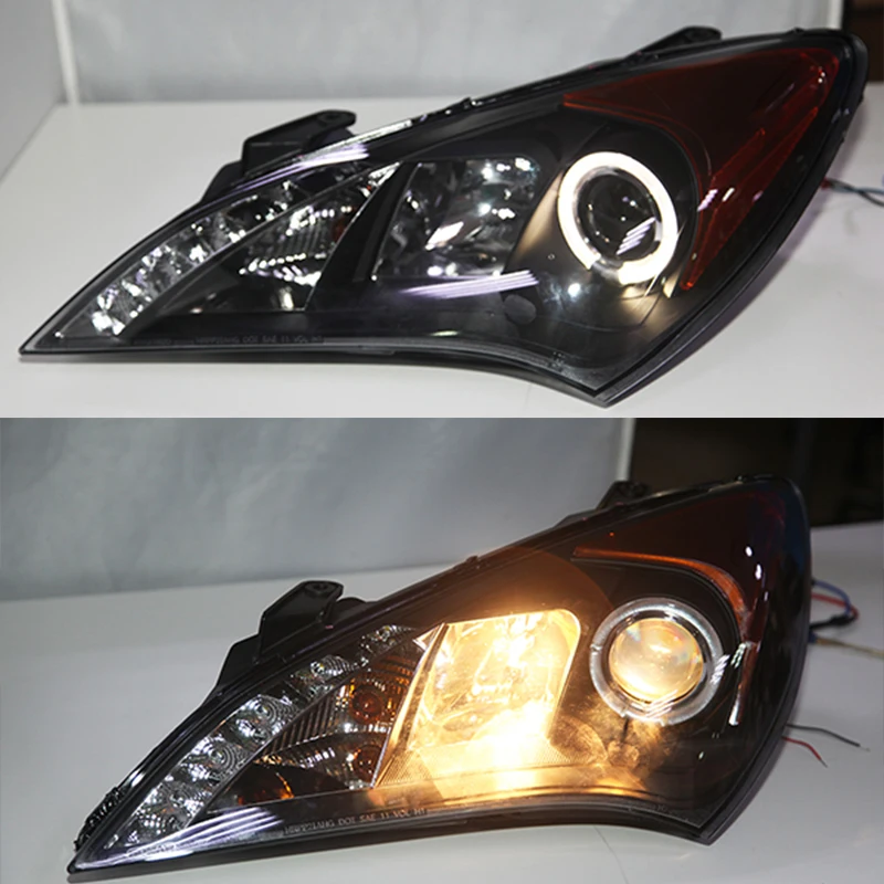 Для HYUNDAI Rohens Genesis Coupe светодиодный ная фара ангельские глазки 2009 20102011 2012 года фары