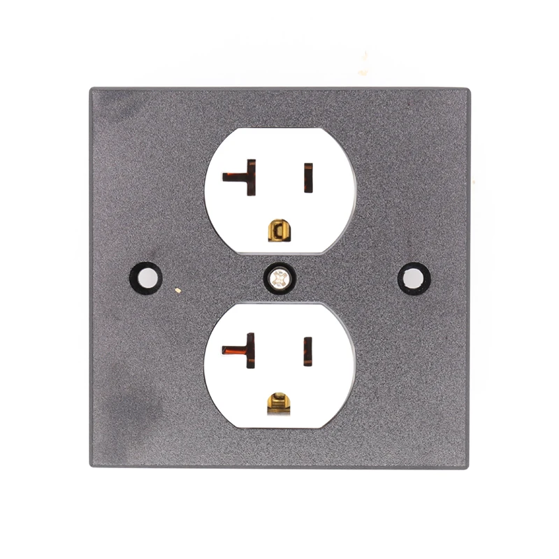High Quality US ac power socket Duplex Receptacle Copper Aluminum alloy Outlet HIFI Socket | Электроника