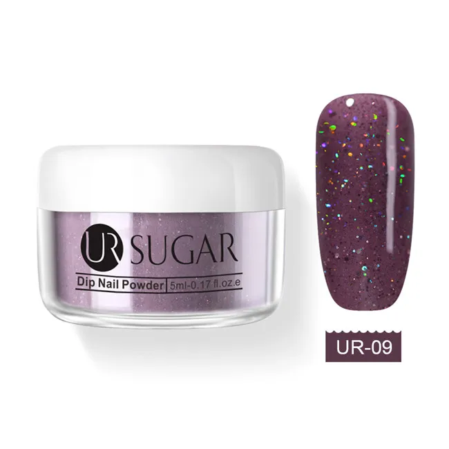 Nude UR-09 Ur Sugar 5 мл голографическая окунающая пудра для ногтей телесный блеск Dip блестки пыль украшение для ногтей натуральный сухой без лампы - Цвет: Nude UR-09