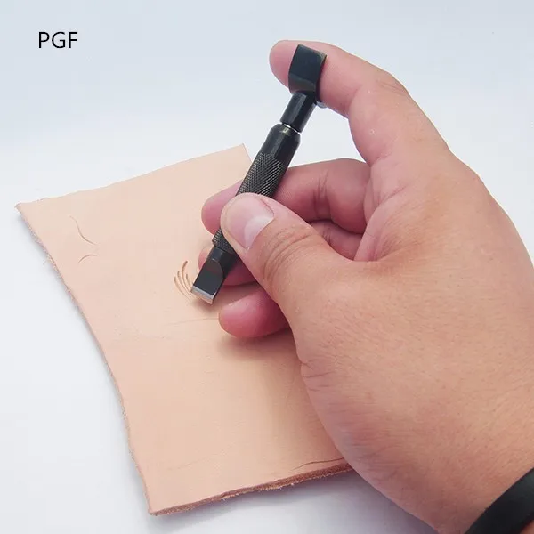 PGF (грубая) черная кожаная мастерская Профессиональные вращающиеся ножи