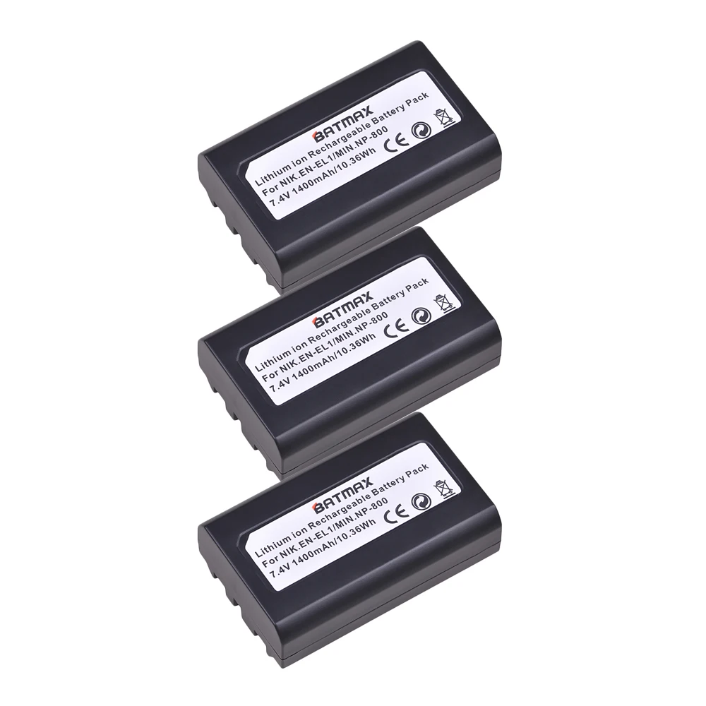 Batmax 1400 мА/ч, EN-EL1 ENEL1, запасная батарея, батарея для Nikon Coolpix 500 775 880 885 990 995 4300 4500 4800 5000 5400 5700 8700
