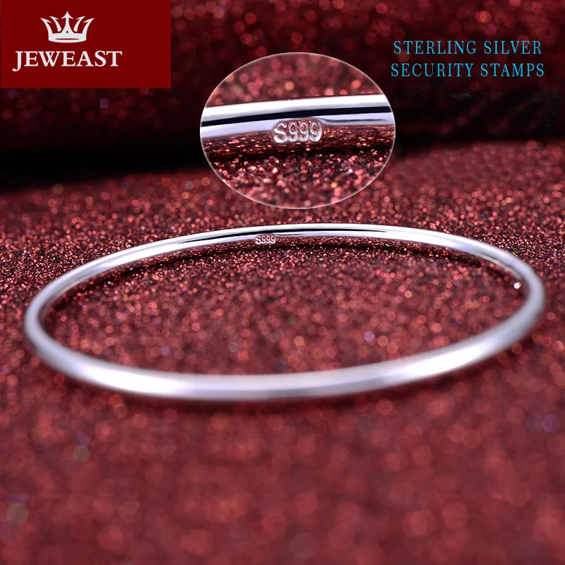 One/Two/Three Ring 999 Sterling Silver Bracelet Close Solid Jewelry South Korea Hot Selling Women Simple And Generous | Украшения и