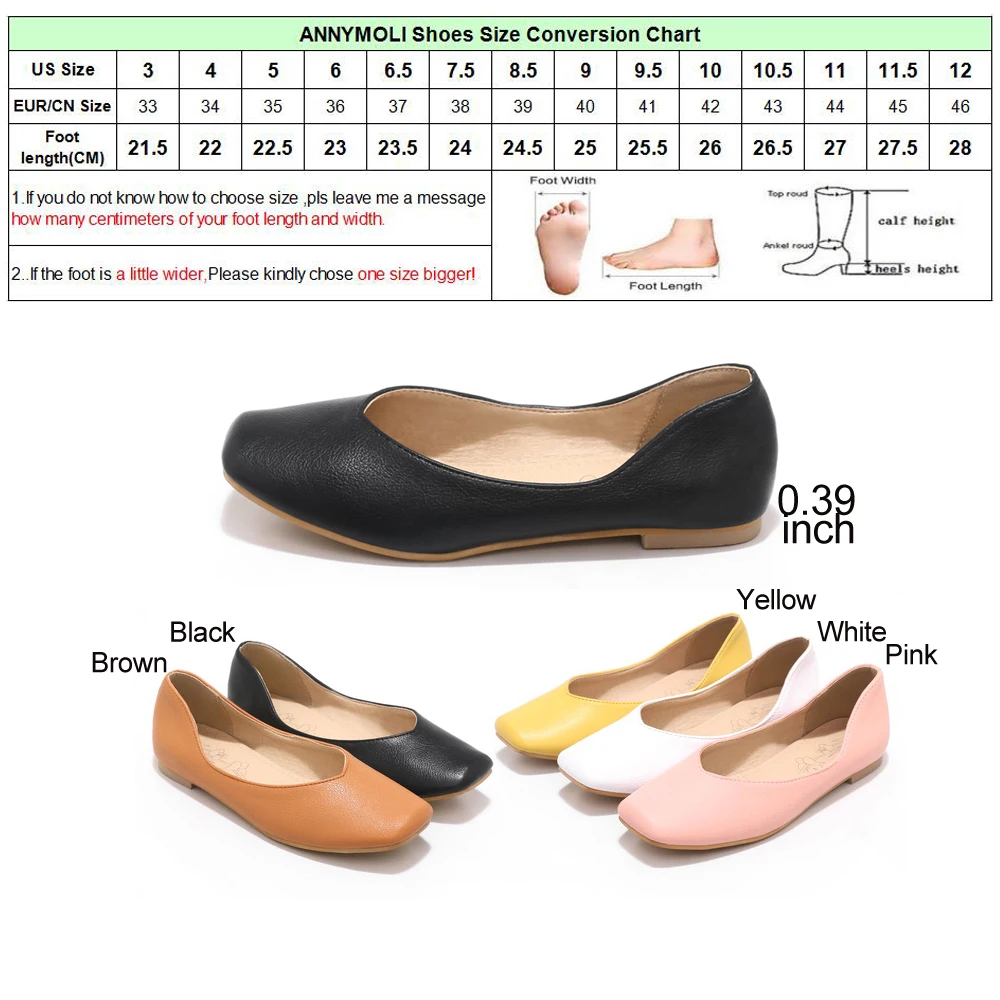 Женские туфли лодочки на плоской подошве с квадратным носком размеры 12 46|shoes