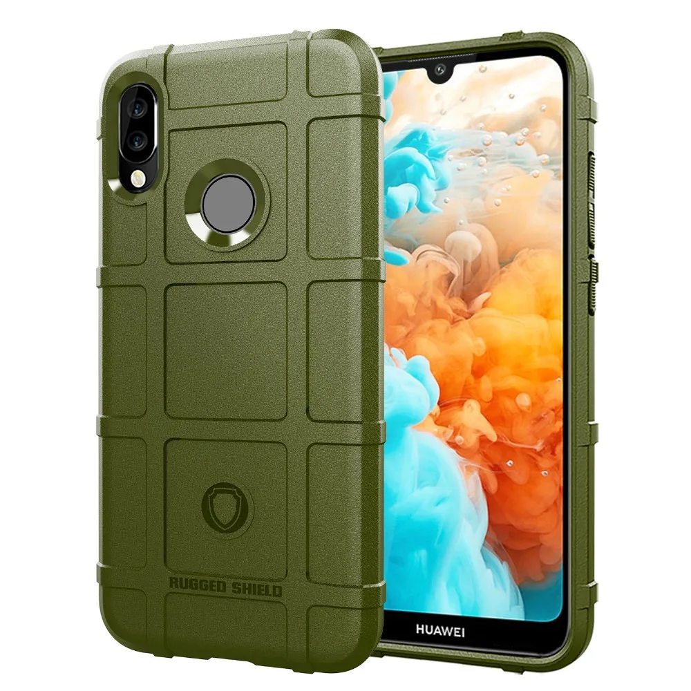 Бронированные противоударные Чехлы для Huawei Y6 Pro 2019 чехол Мягкий противоударный