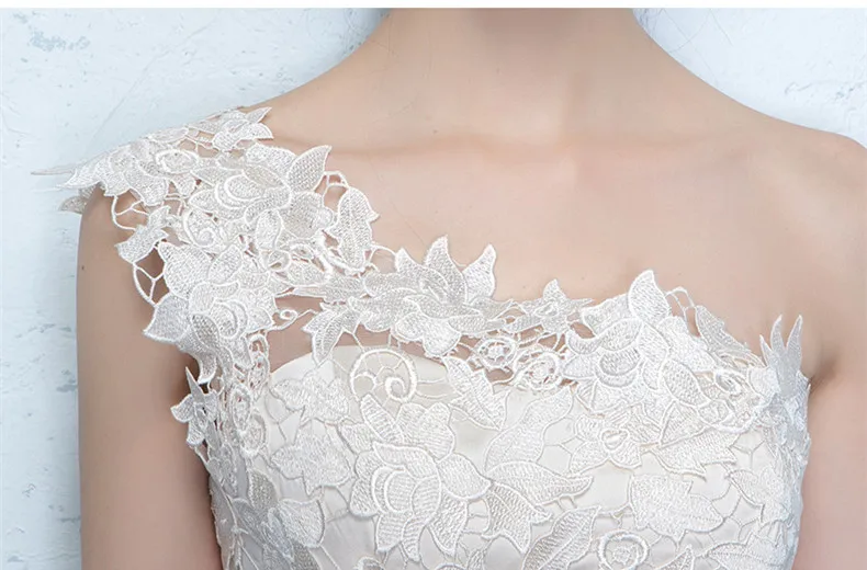 Robe De Soriee/новые кружевные коктейльные платья длиной до колена, на одно плечо, милое элегантное выпуск Выпускной Вечерние платья Vestido-de-noiva