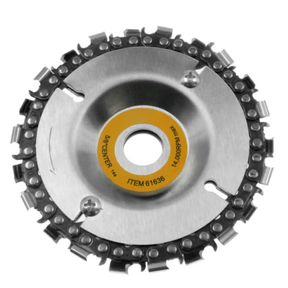 4 Inch 22Tooth Grinder Disc Round Chain Saw Disc Cut Carving Abrasive Wheel Woodcarver For Angle Grinder Sculpting Tool