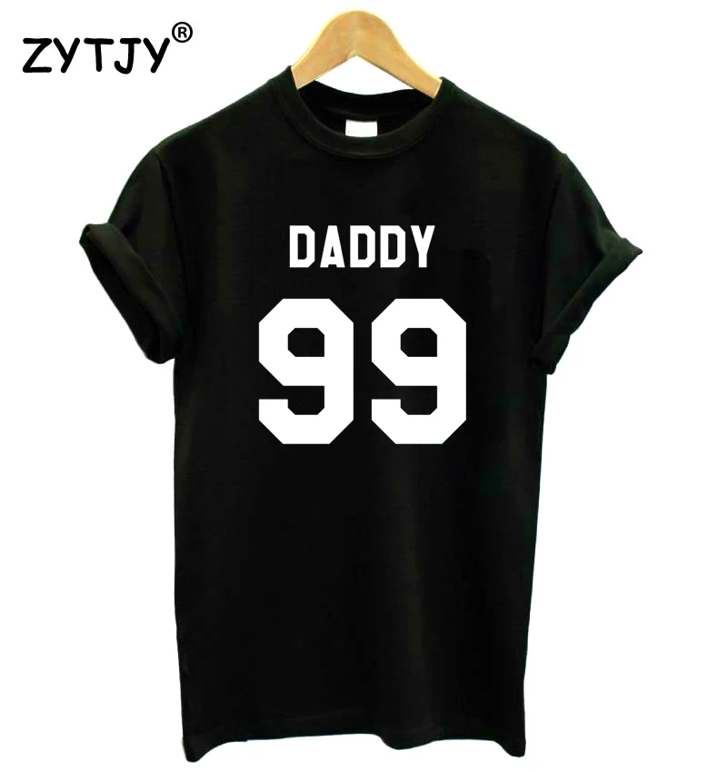 Папа 99 с принтом в виде букв для Для женщин футболка хлопковая забавная Леди Топ