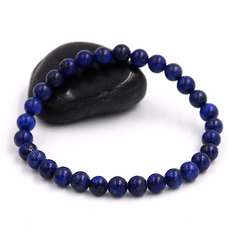 Браслет мужской с бусинами из натурального камня лазурита 6/8/10 мм|bracelets for|bead