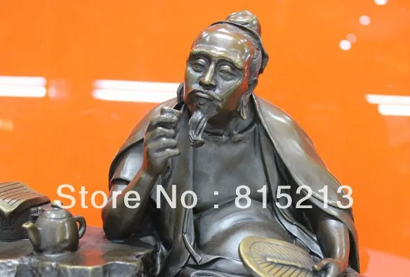 427 Китайская народная культура Ручная Работа аккуратная Чистая Бронзовая статуя