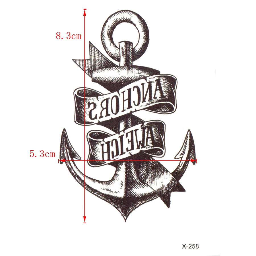 Якорь временная татуировка наклейка tatuajes временная татуировка Временная поддельная детская Татуировка Taty Золотая Татуировка хна, блеск татуировки