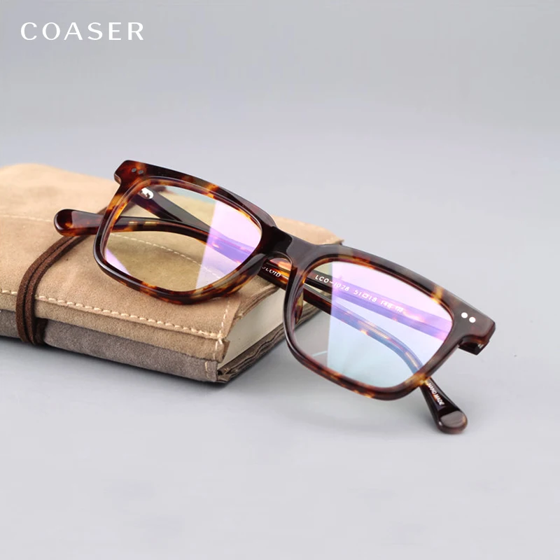 COASER очки, оправа, Ретро стиль, NDG-1-P, для женщин, мужчин, костюм, для чтения, компьютер, по рецепту, оптические очки, прозрачные линзы, ретро очки