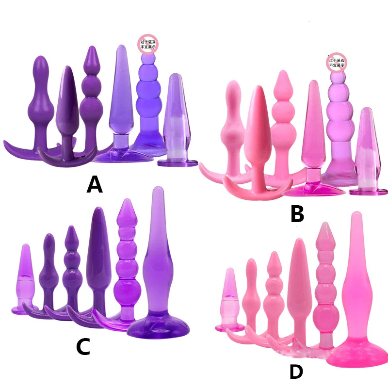 Силиконовая Анальная пробка для заднего двора 6 шт. секс игрушки пар взрослых