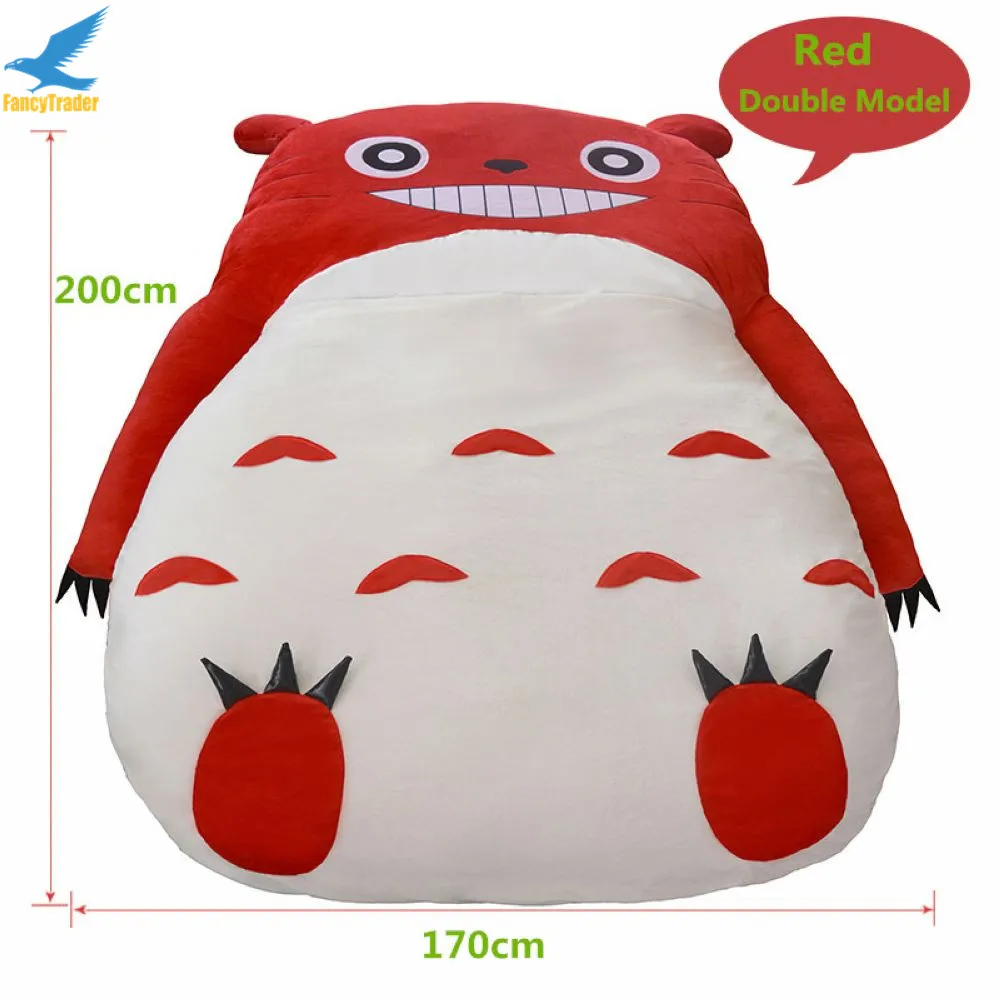 Fancytrader гигантский плюшевый с наполнителем кровать totoro с набивкой мультфильм диван татами спальный мешок 6 цветов 2 размера отличный подарок новинка