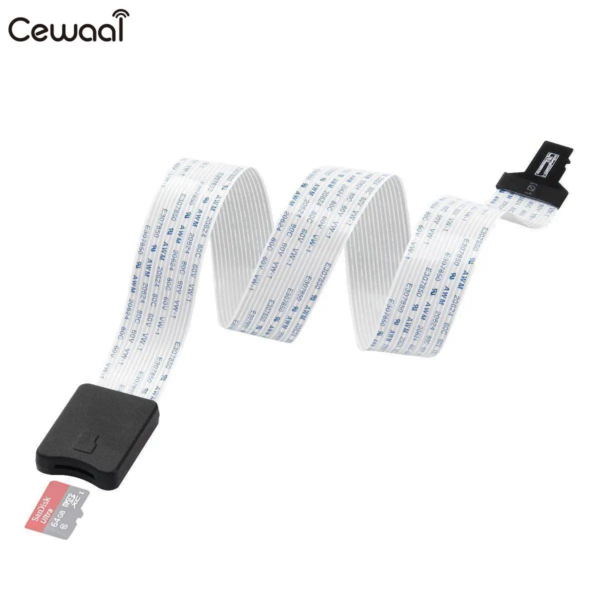 Гибкий Удлинительный кабель для карты памяти 48 см GPS DVD DVR|Адаптеры карт памяти| |