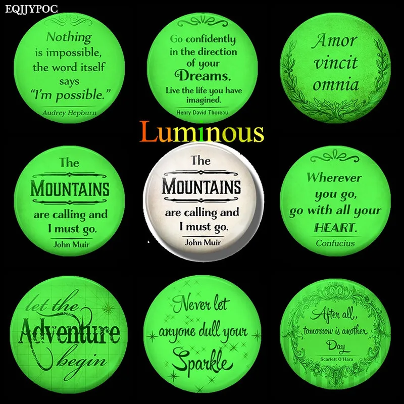 Светящаяся ночью жизнь Admonition стеклянный купол драгоценный камень магниты на