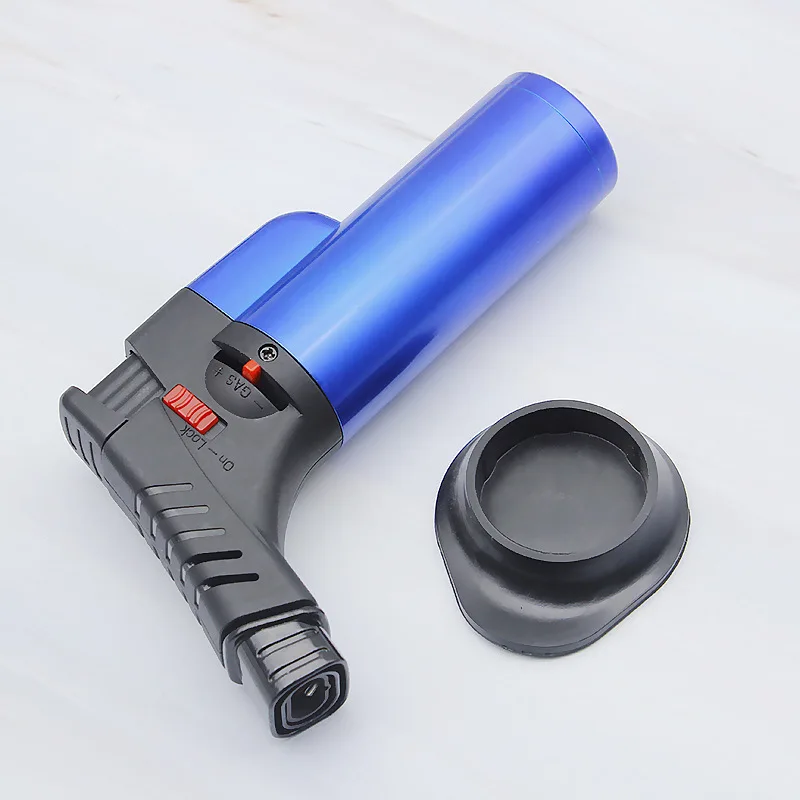

BBQ Outdoor Welding Torch Turbo Lighter Jet Portable Spray Gun Two Nozzles Fire Windproof Cigar Pipe Gas Lighter Butane Kitchen