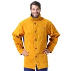 Кожаная сварочная куртка жаростойкая к истиранию гибридная FR и воловья кожа с длинным рукавом Куртка Одежда для сварочных работников