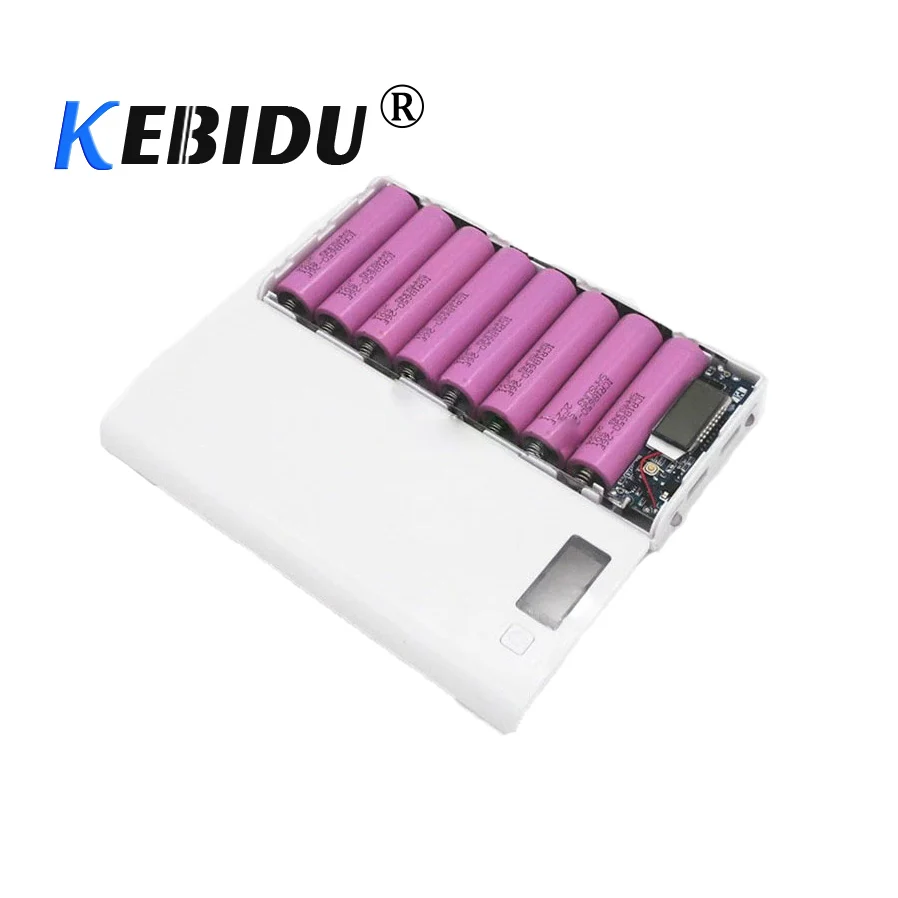Kebidu DIY Многоцветный 8*18650 литий ионный аккумулятор чехол Корпус внешнего