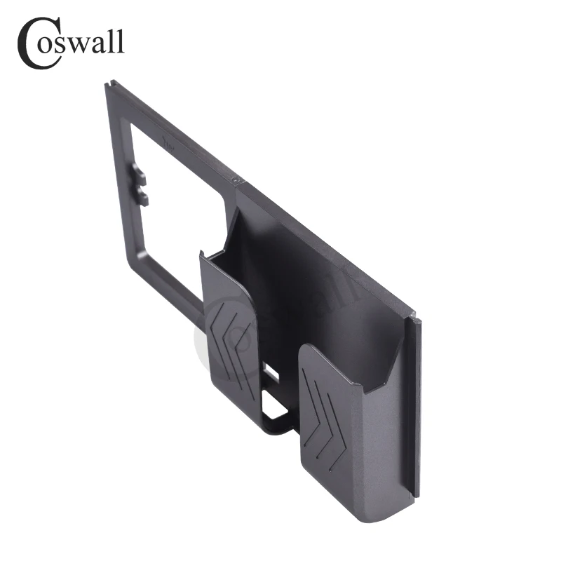 COSWALL, двойной usb порт для зарядки, 16А, настенная розетка для ЕС, России, розетка, стеклянная панель, панель для ПК, матовый серый цвет
