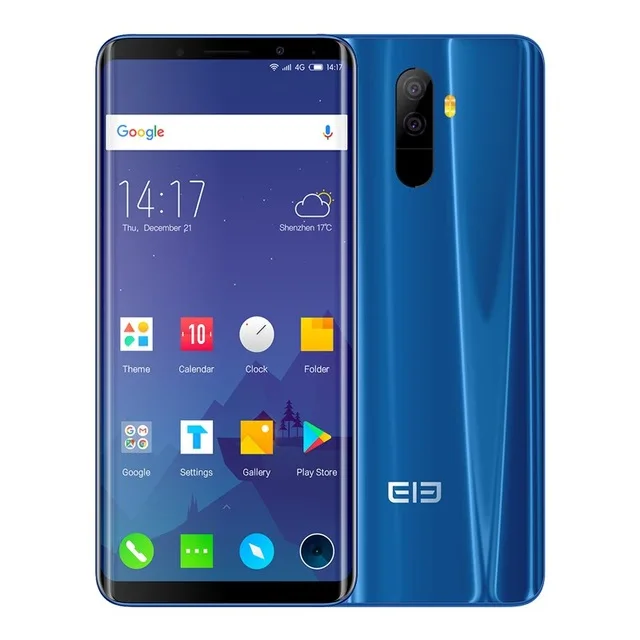 Синий Elephone U ram 6 ГБ rom 128G мобильный телефон с функцией распознавания лица Android 7,1 MT6763 Восьмиядерный 5,9" 13 МП Двойная Задняя камера 4G LTE смартфон - Цвет: Синий